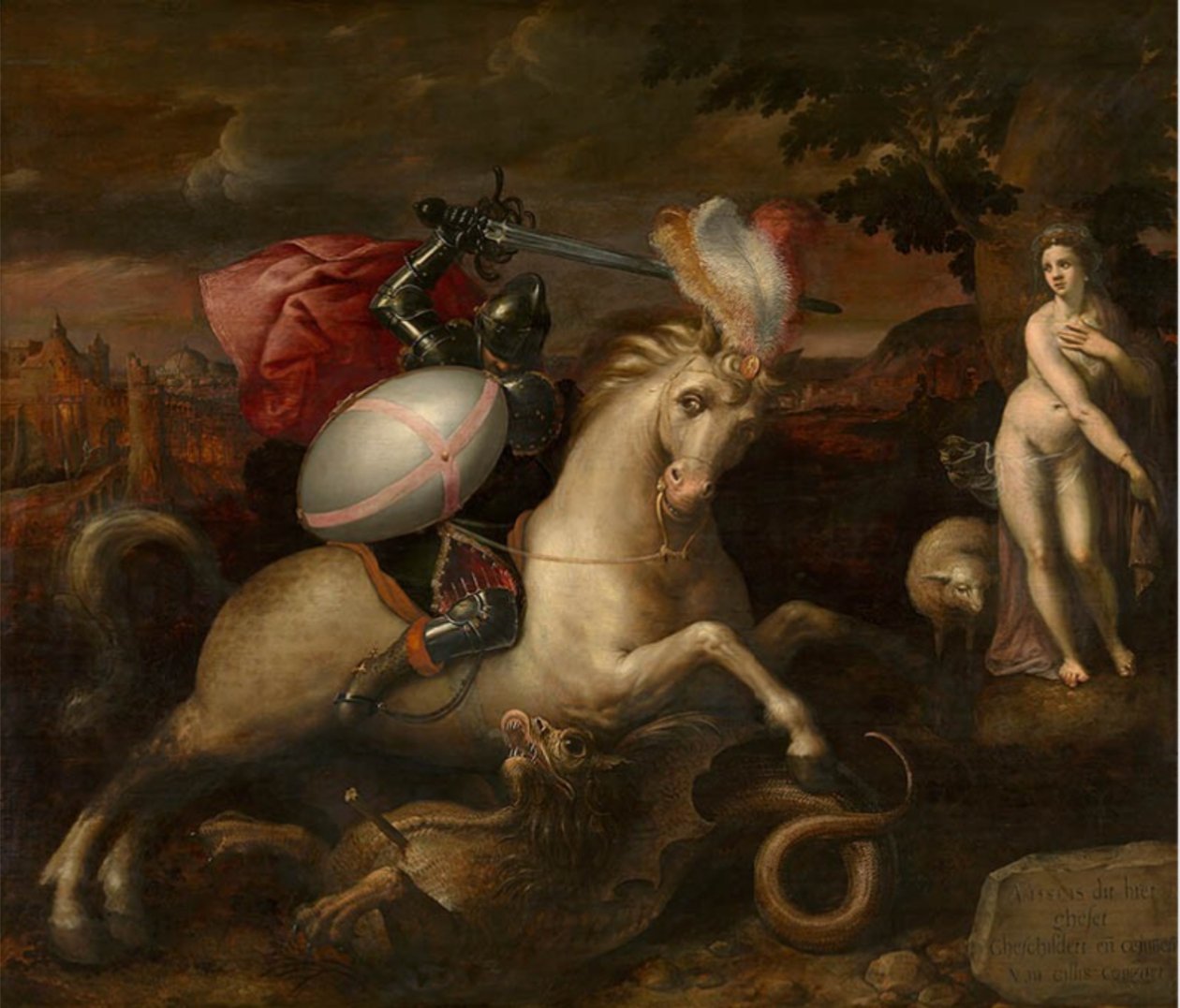Néerlandais : Saint George vainc le dragon Saint George - Gillis Coignet