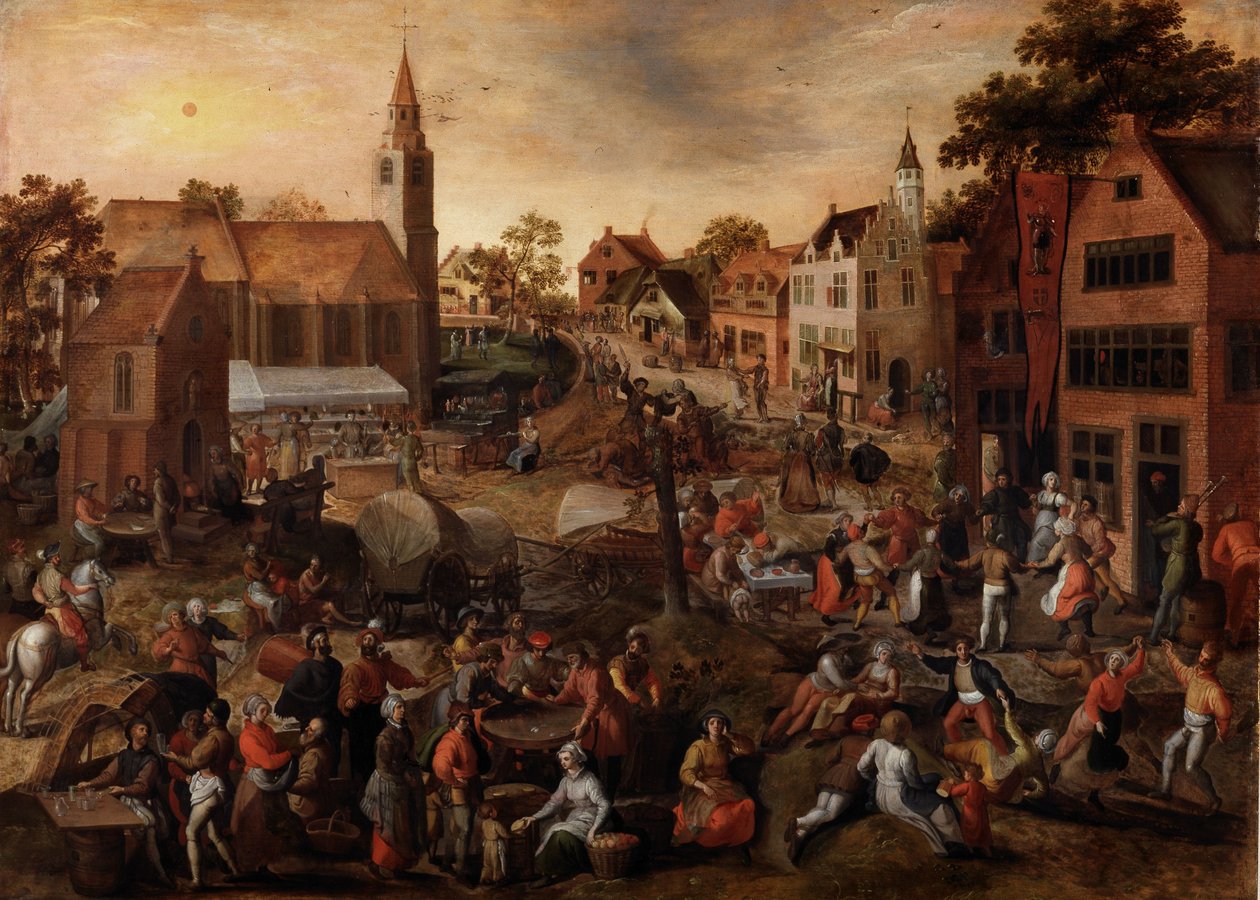 Fête de Saint Georges (huile sur panneau) - Gillis Mostaert