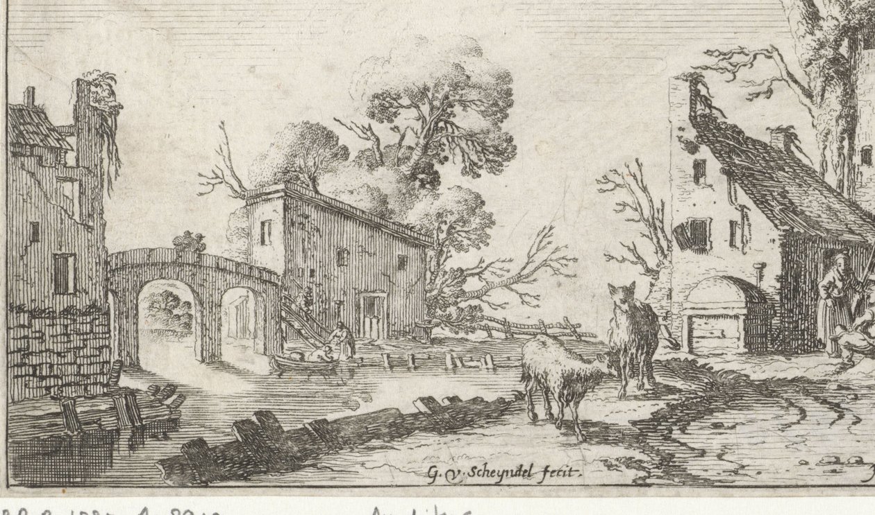 Ferme et tour près d