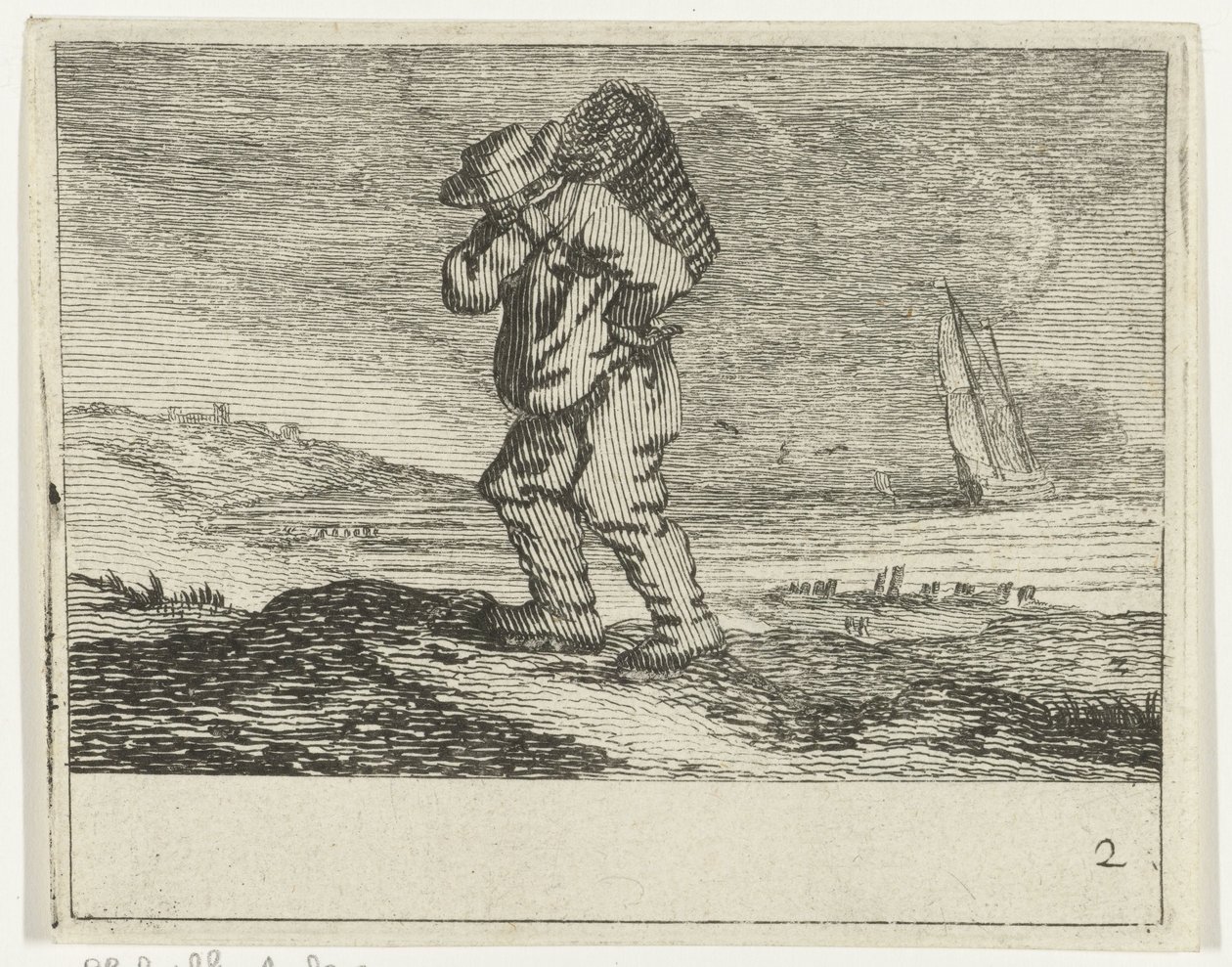 Paysage de dunes avec un pêcheur - Gillis van Scheyndel (I)