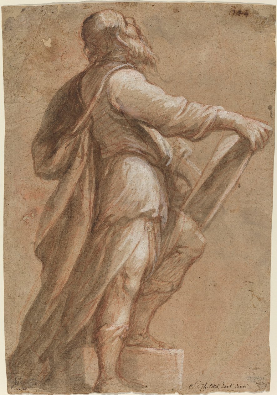 Un saint tenant un livre - Gioacchino Assereto