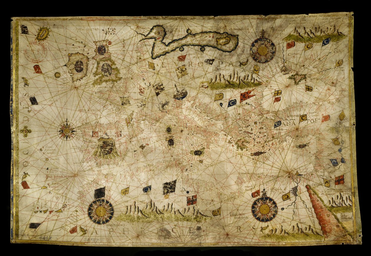Carte de la mer Méditerranée - Giorgio Callapoda