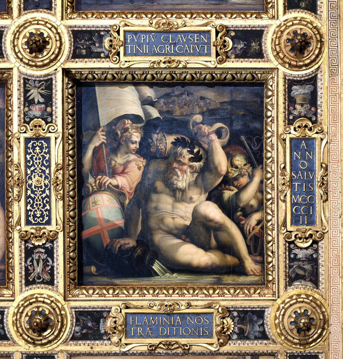 Allégorie de la région de Romagne du plafond du Salone dei Cinquecento, 1565 - Giorgio Vasari