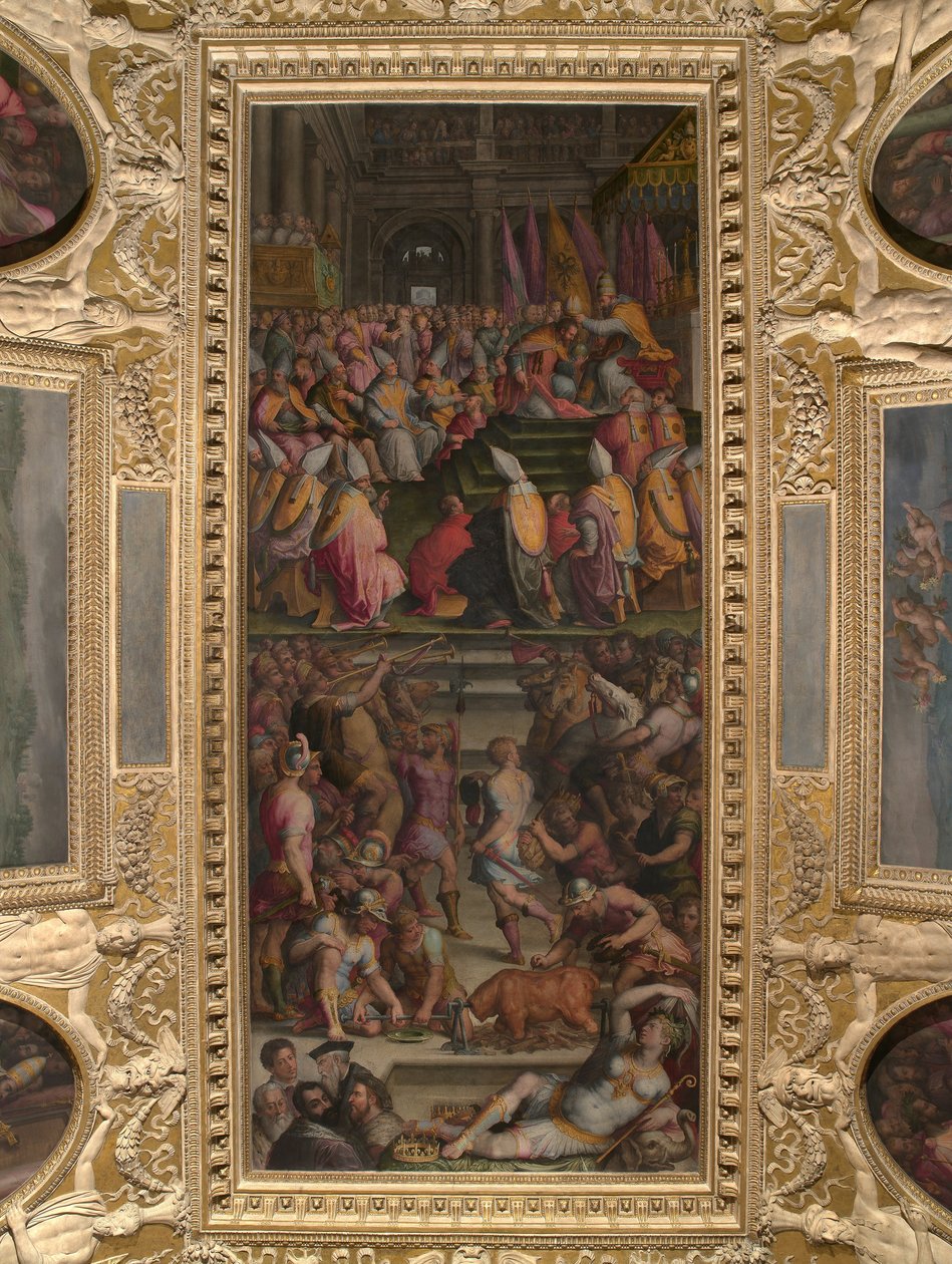 Clément VII couronne Charles V à San Petronio à Bologne - Giorgio Vasari