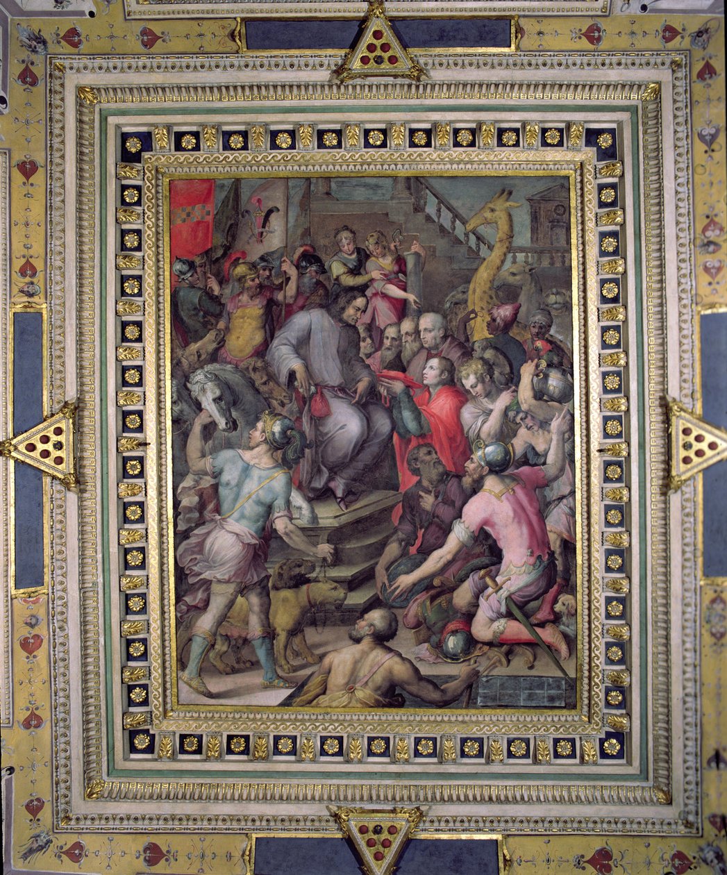 Lorenzo de Medici recevant des cadeaux de ses ambassadeurs - Giorgio Vasari