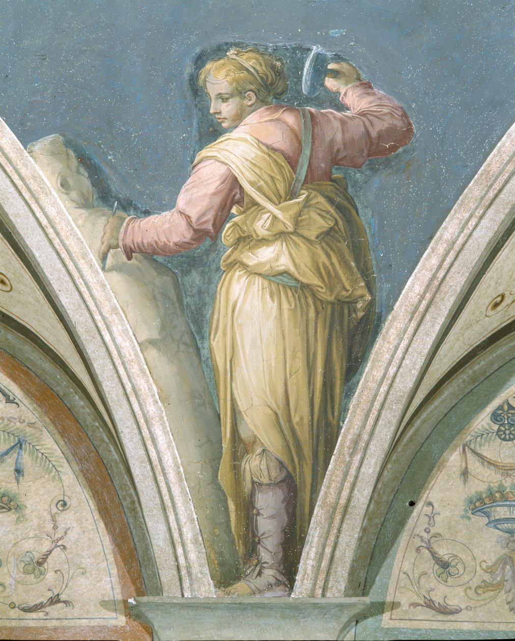 Sculpture, Les Quatre Arts, Peduccio, Camera della Fama, 1542 - Giorgio Vasari