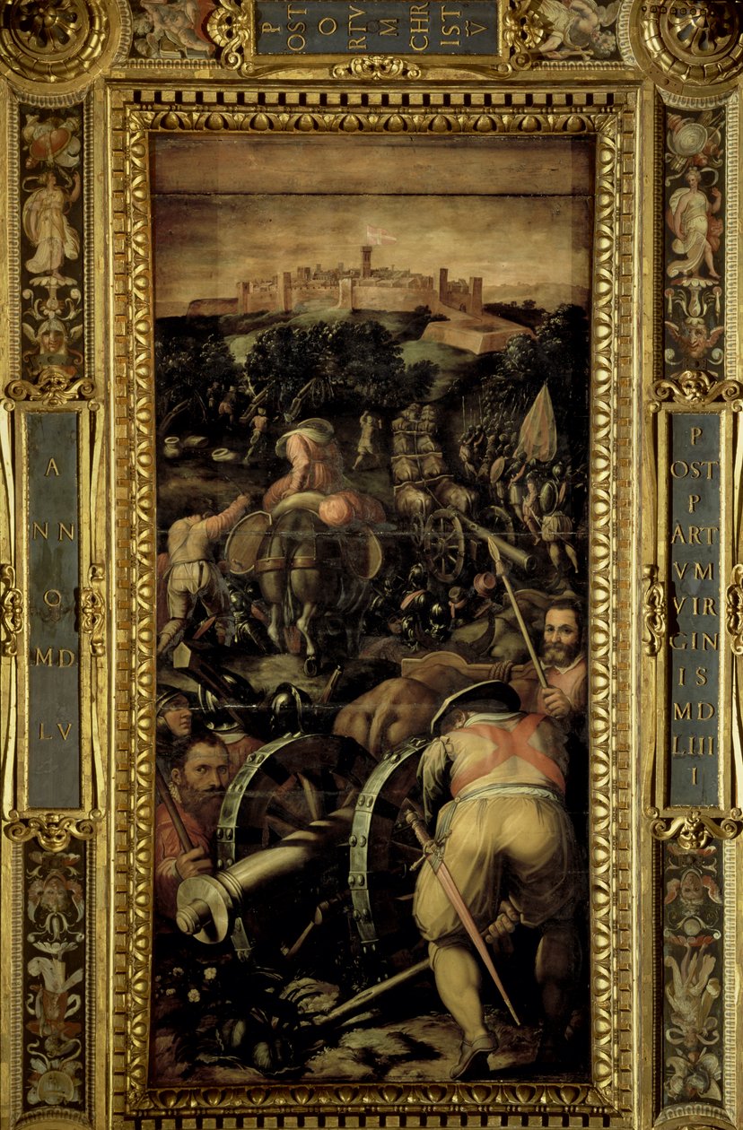 La capture de Monteriggioni du plafond du Salone dei Cinquecento, 1565 - Giorgio Vasari