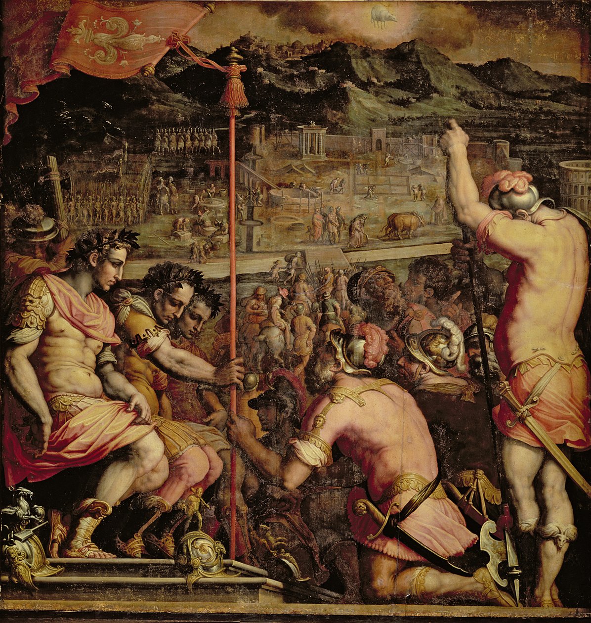 La fondation de Florence du plafond du Salone dei Cinquecento, 1565 - Giorgio Vasari