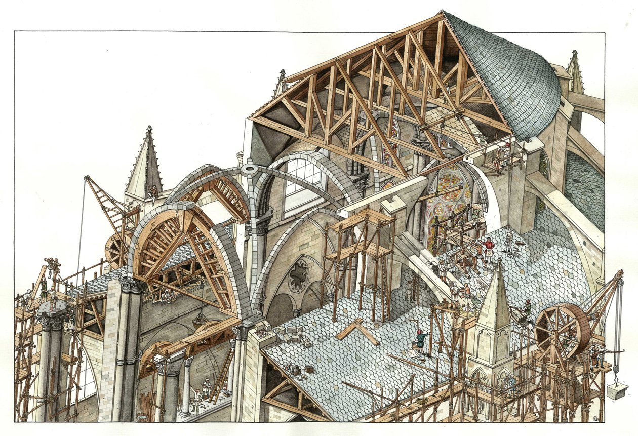 Art gothique : reconstitution du chantier de construction d