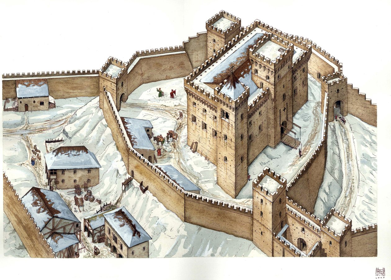 Architecture médiévale : reconstruction du château de la ville d