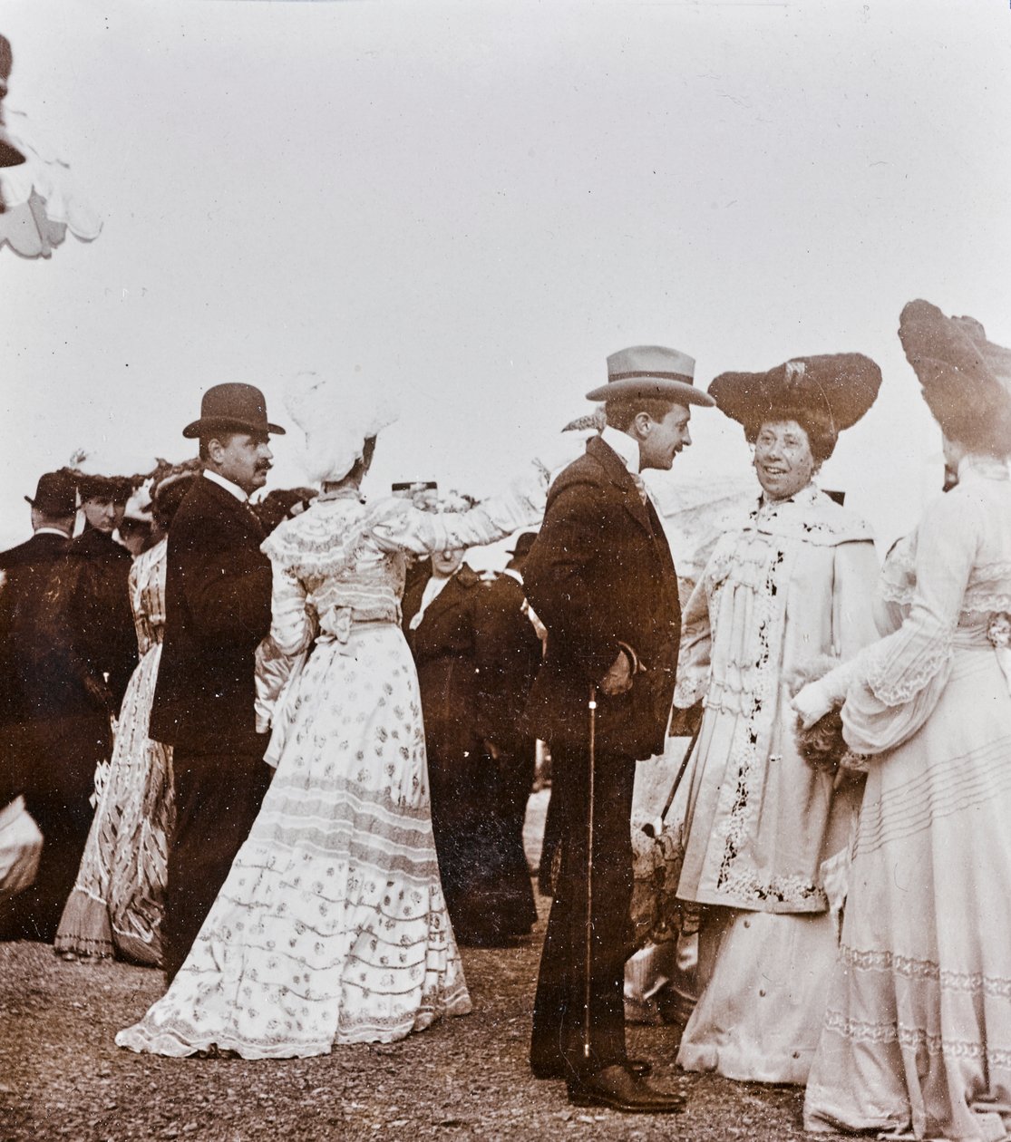 Personnes élégantes au galop, Parc des Cascine, Florence - Giorgio Enrico (attr.to) Levi