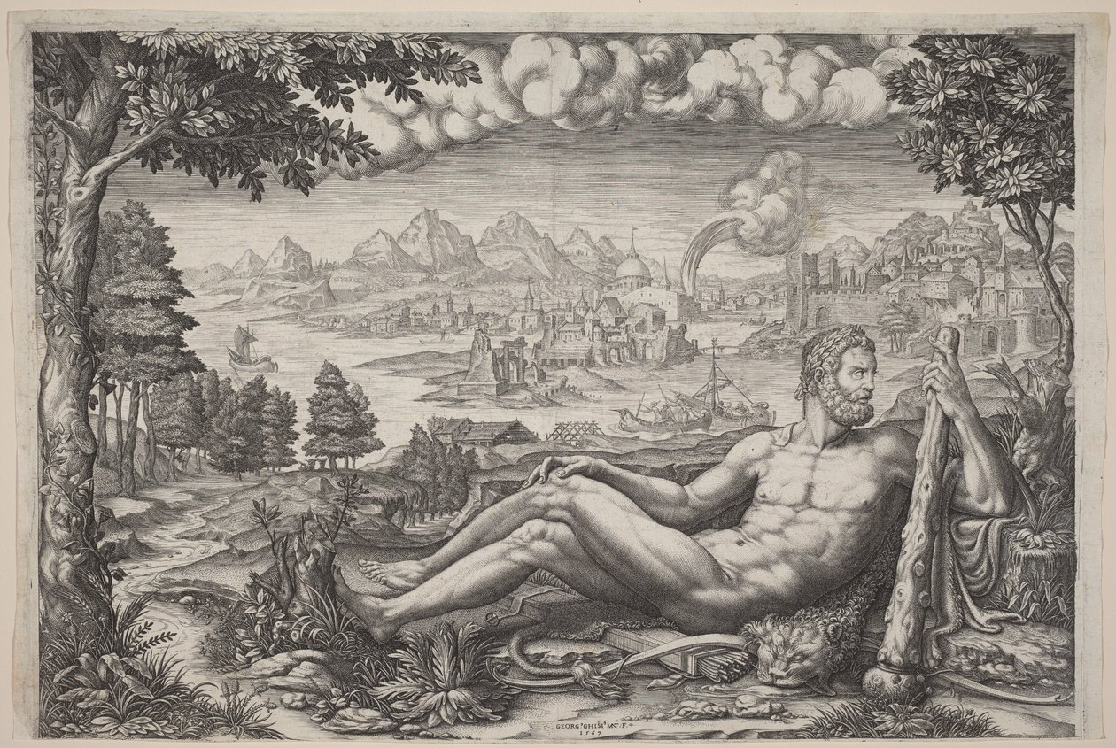 Hercule se reposant de ses travaux - Giorgio Ghisi