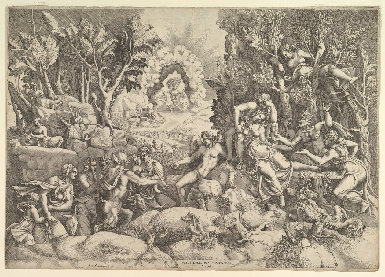 La Mort de Procris, Céphale pleurant la mort de Procris - Giorgio Ghisi