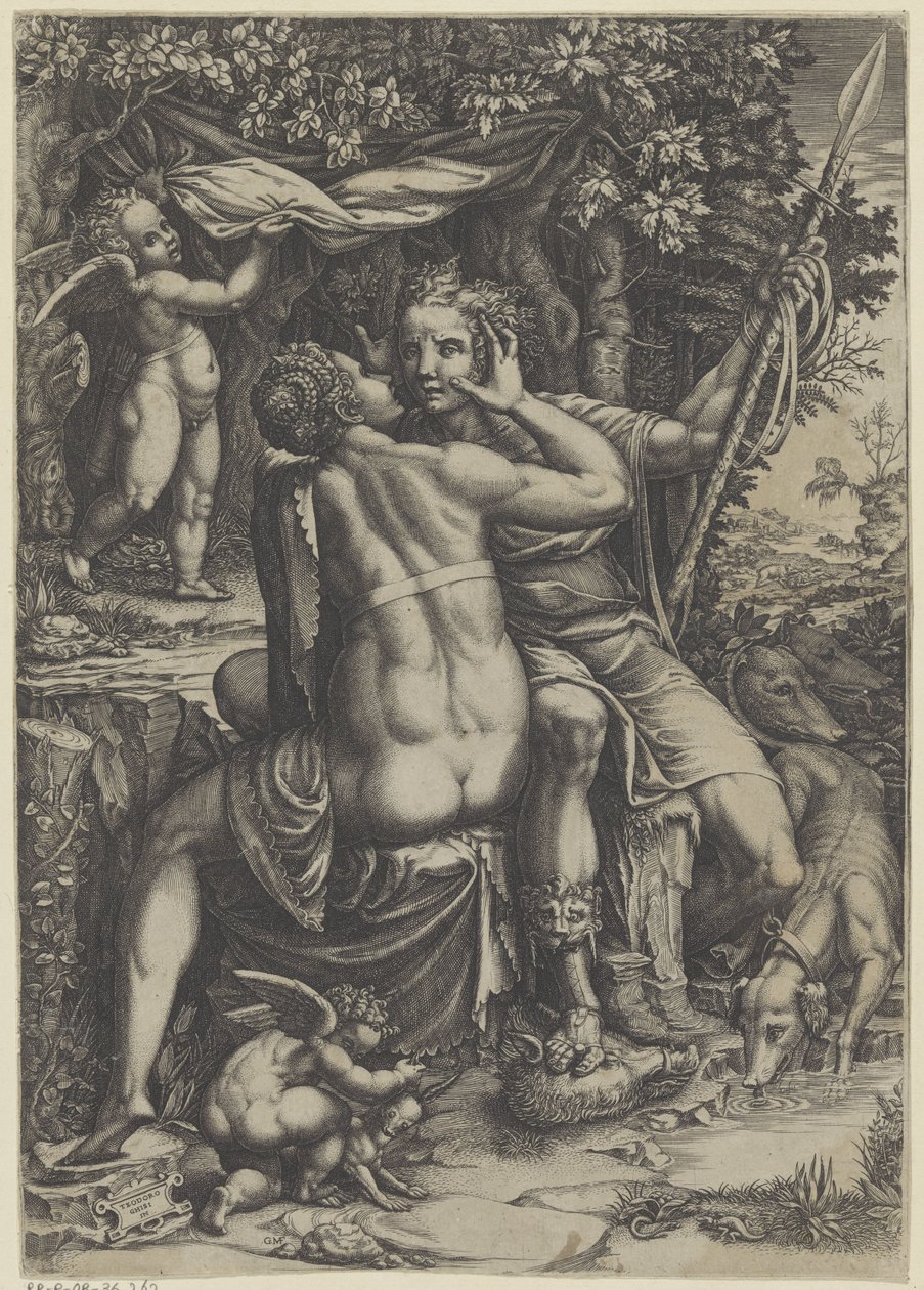 Vénus et Adonis - Giorgio Ghisi