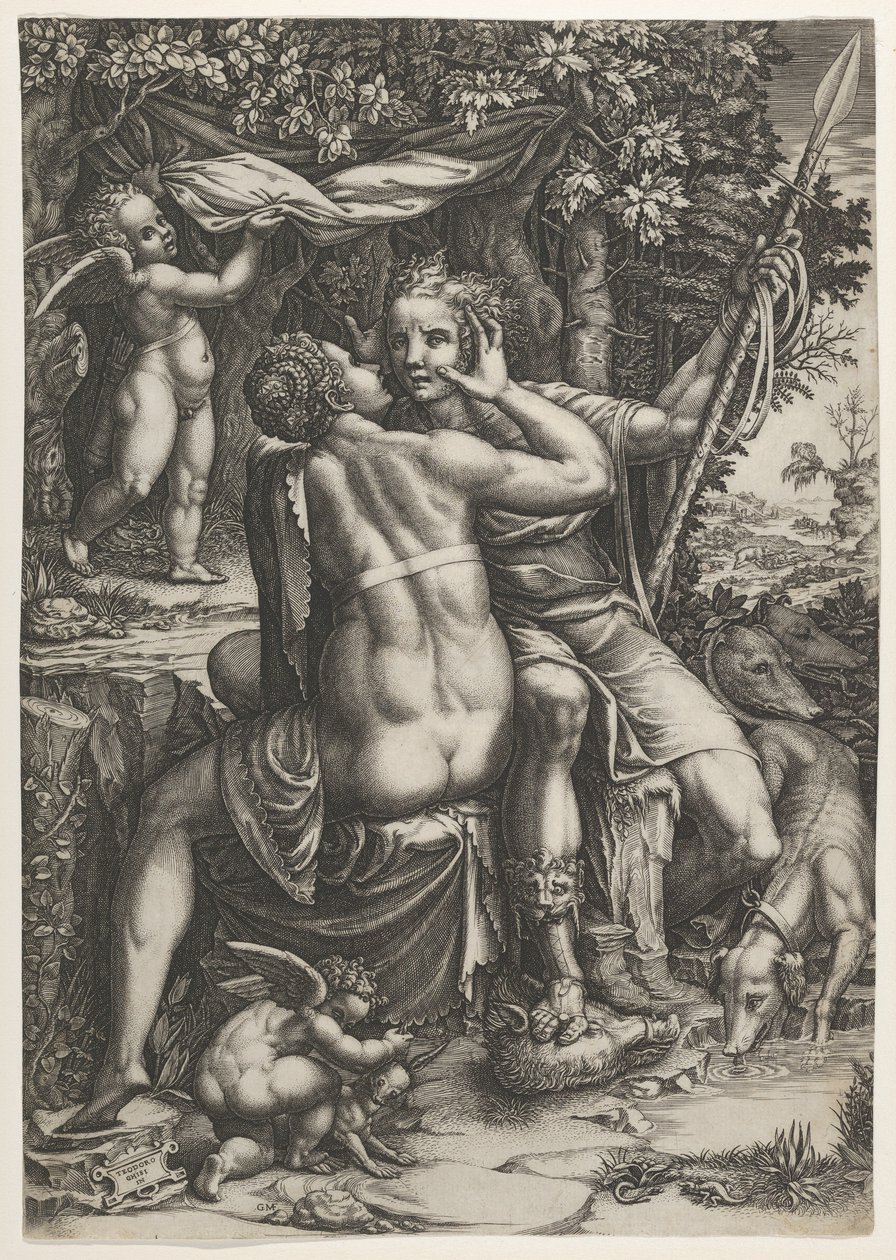 Vénus et Adonis - Giorgio Ghisi