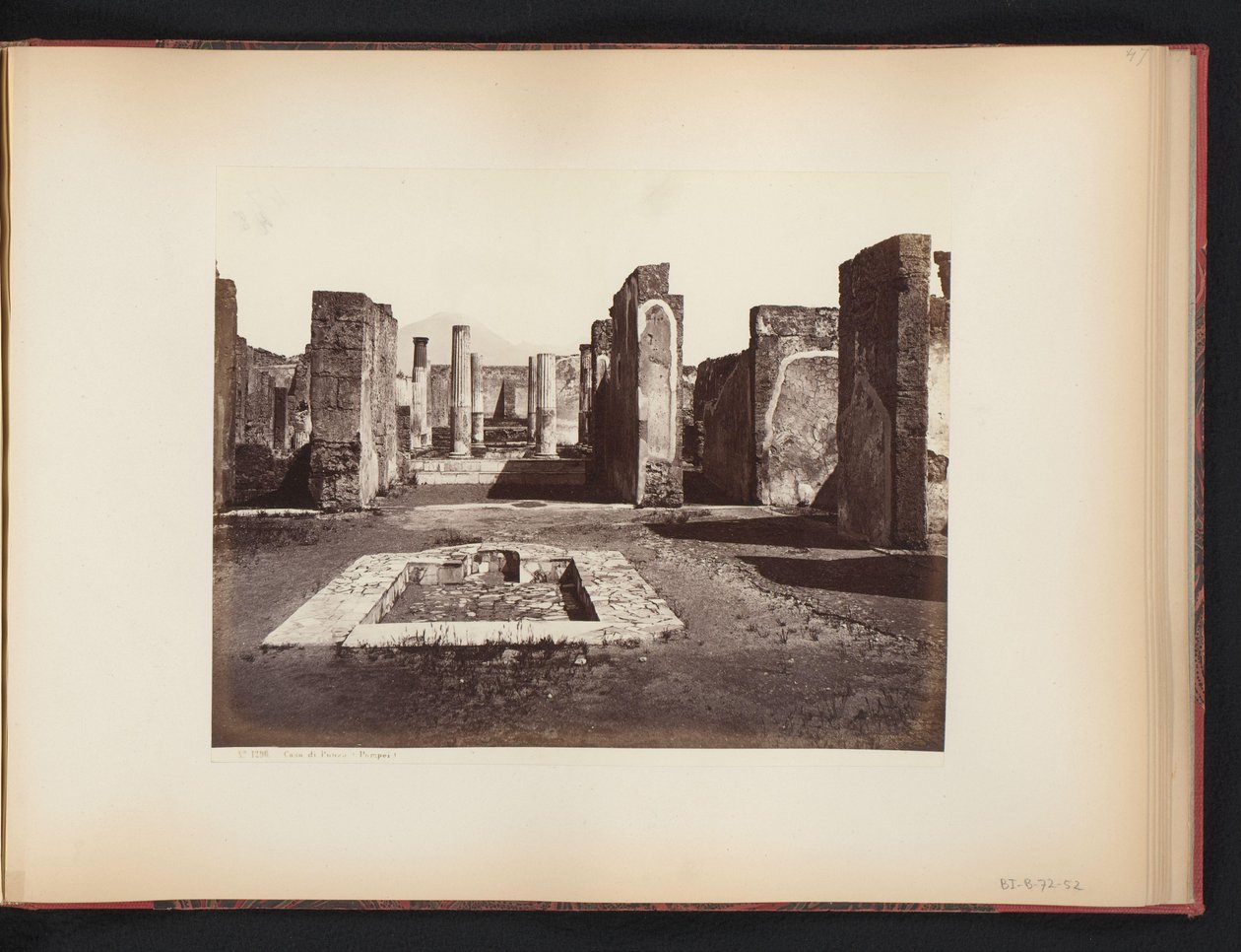 Vue sur les ruines de la Casa di Pansa à Pompéi, Italie - Giorgio Sommer (attributed to)