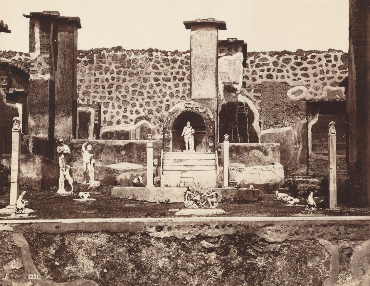 Maison de Marcus Lucretius, Pompéi, vers 1870 (photo) - Giorgio Sommer