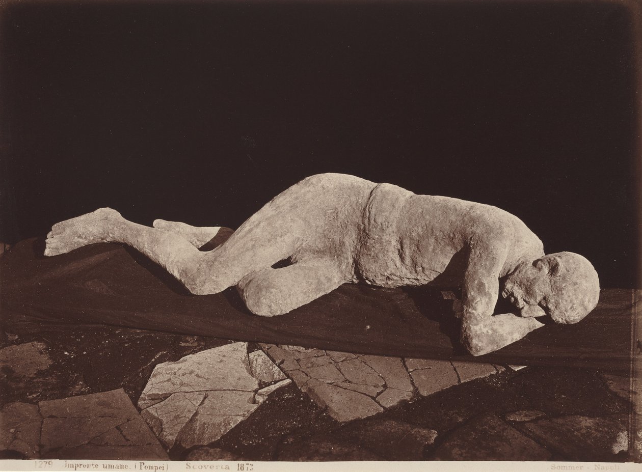 Moulage humain, Pompéi, 1873 (photo) - Giorgio Sommer