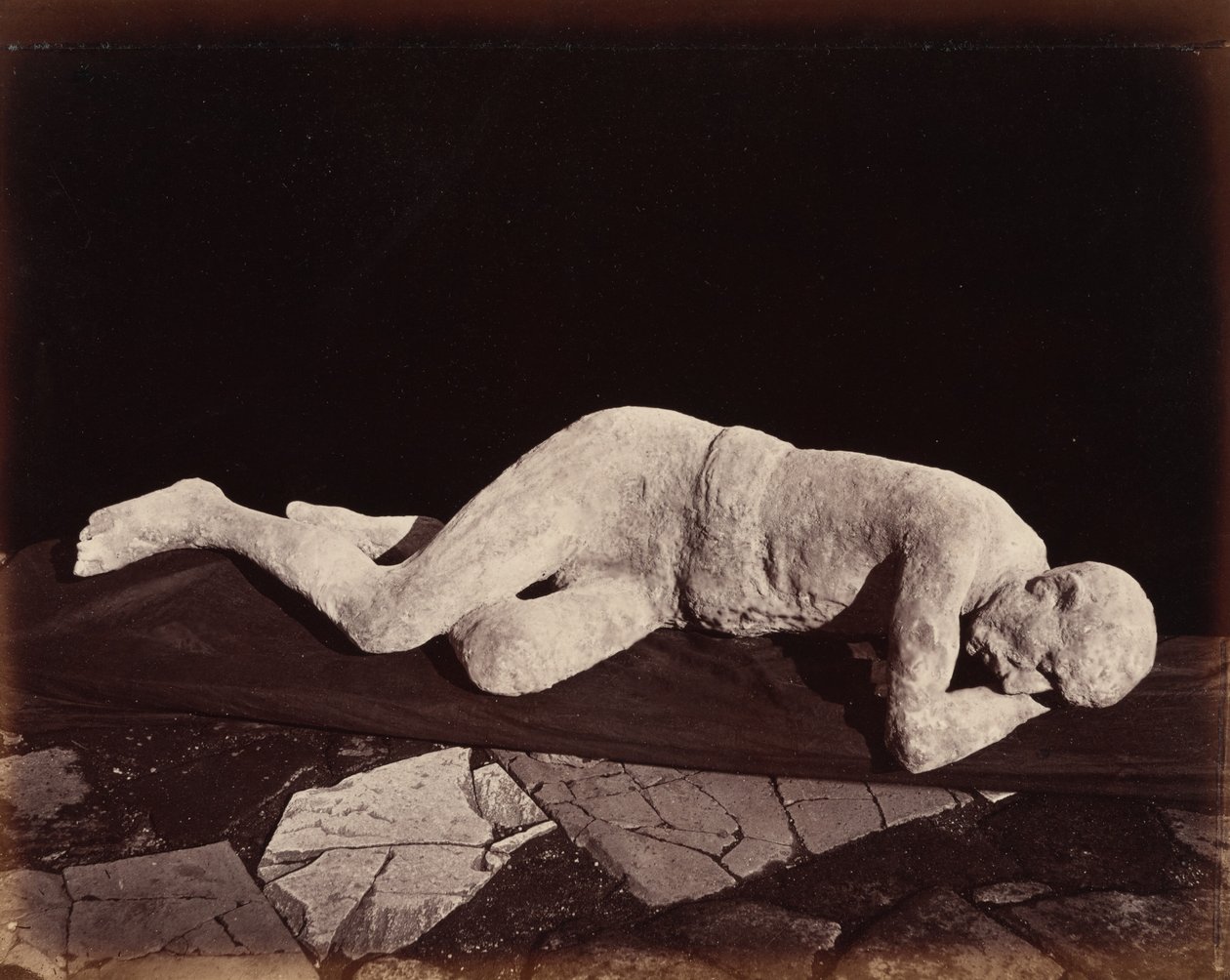 Moulage humain, Pompéi, 1873 (photo) - Giorgio Sommer