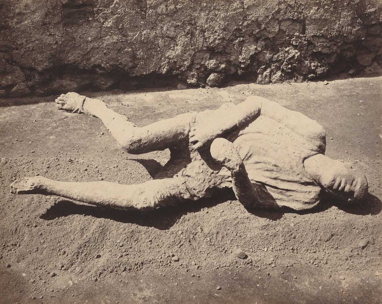 Moulage humain, Pompéi, 1873 (photo) - Giorgio Sommer