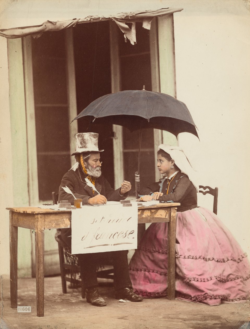 Écrivain public, Naples, 1865-1870 (photo) - Giorgio Sommer