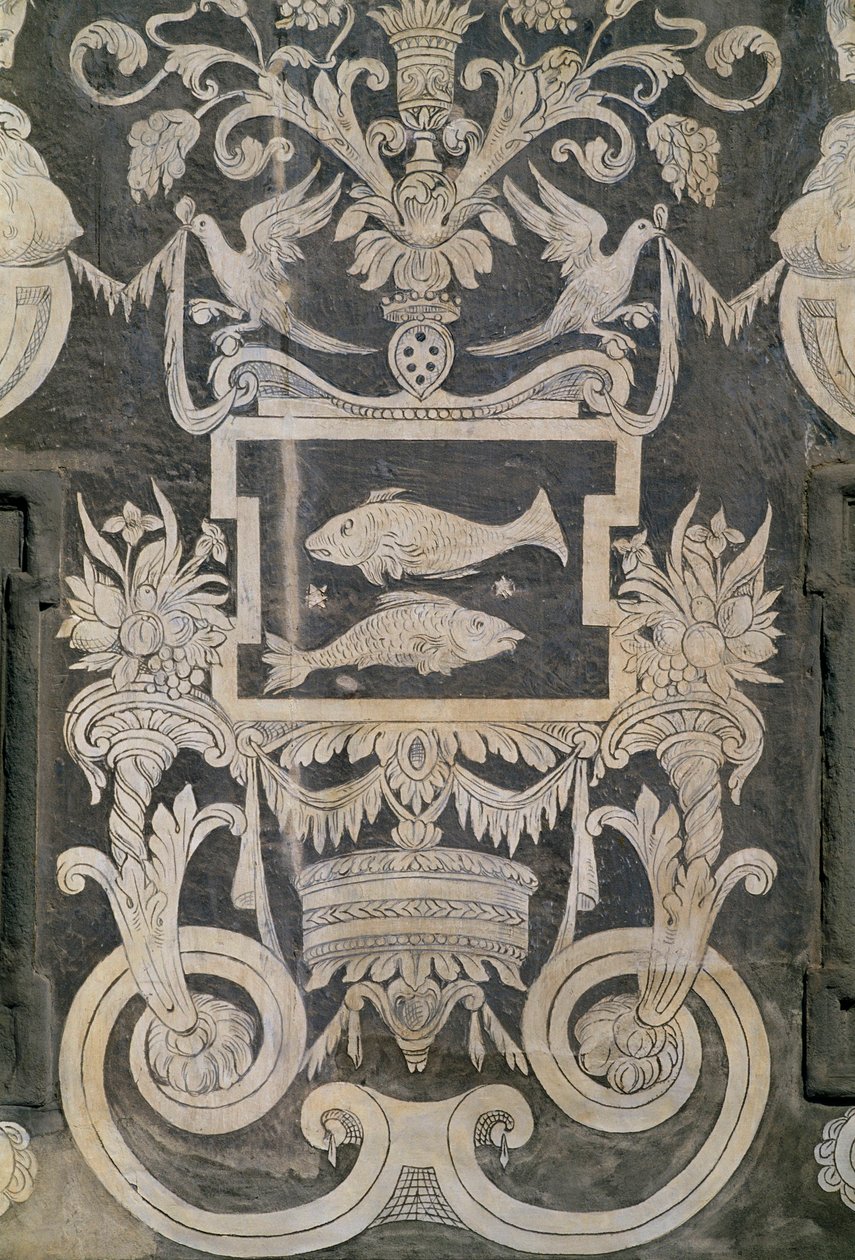 Figures allégoriques et signes du zodiaque, Palazzo dei Cavalieri ou Palazzo della Carovana, Piazza dei Cavalieri, Pise, Toscane, Italie - Giorgio Vasari