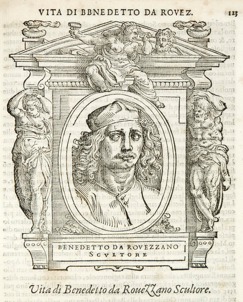 Milan, Biblioteca Braidense, Vite de piv excellent, Giorgio Vasari 1568, Benedetto da Rovezzano - Giorgio Vasari