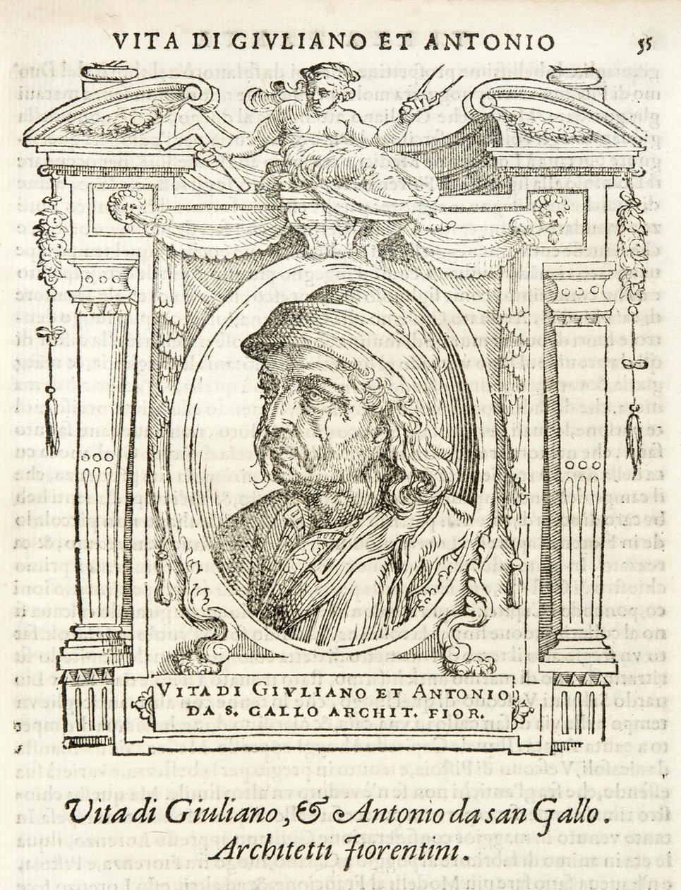 Milan, Biblioteca Braidense, Vite de piv excellent, Giorgio Vasari 1568, Giuliano et Antonio da Sangallo - Giorgio Vasari