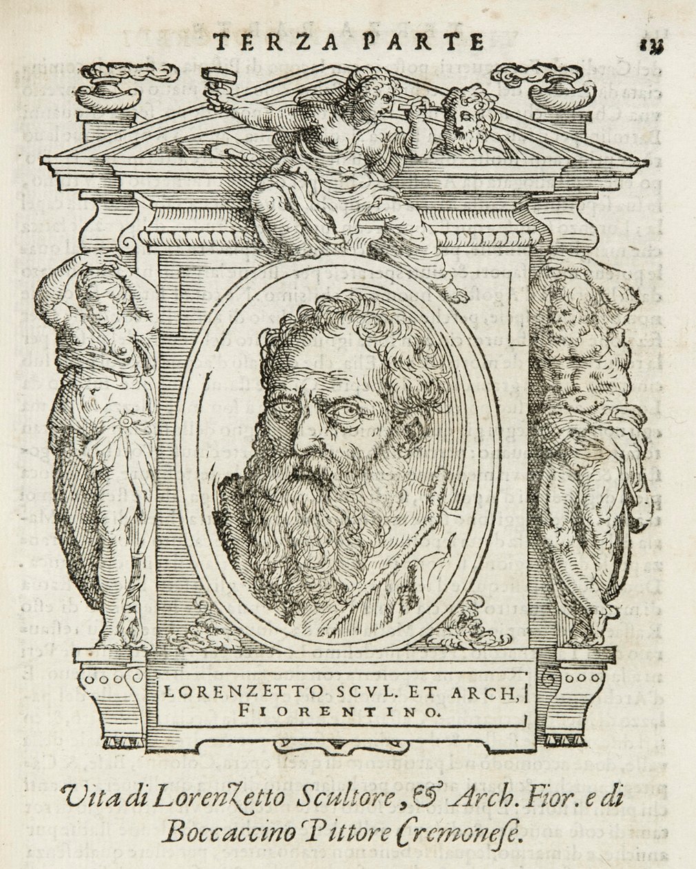 Milan, Biblioteca Braidense, Vite de piv excellent, Giorgio Vasari 1568, Lorenzo Lotti dit Il Lorenzetto - Giorgio Vasari