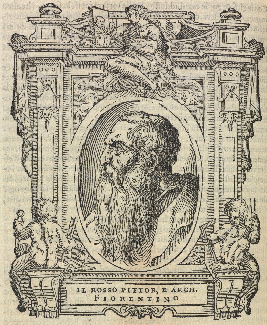 Rosso Fiorentino, tiré de « Les Vies des plus excellents peintres, sculpteurs et architectes », 1568 - Giorgio Vasari