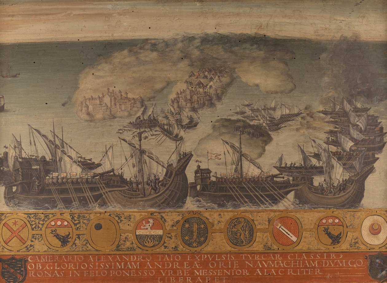 Victoire navale de Koroni, Péloponnèse - Giorgio di (1500 1559) Giovanni