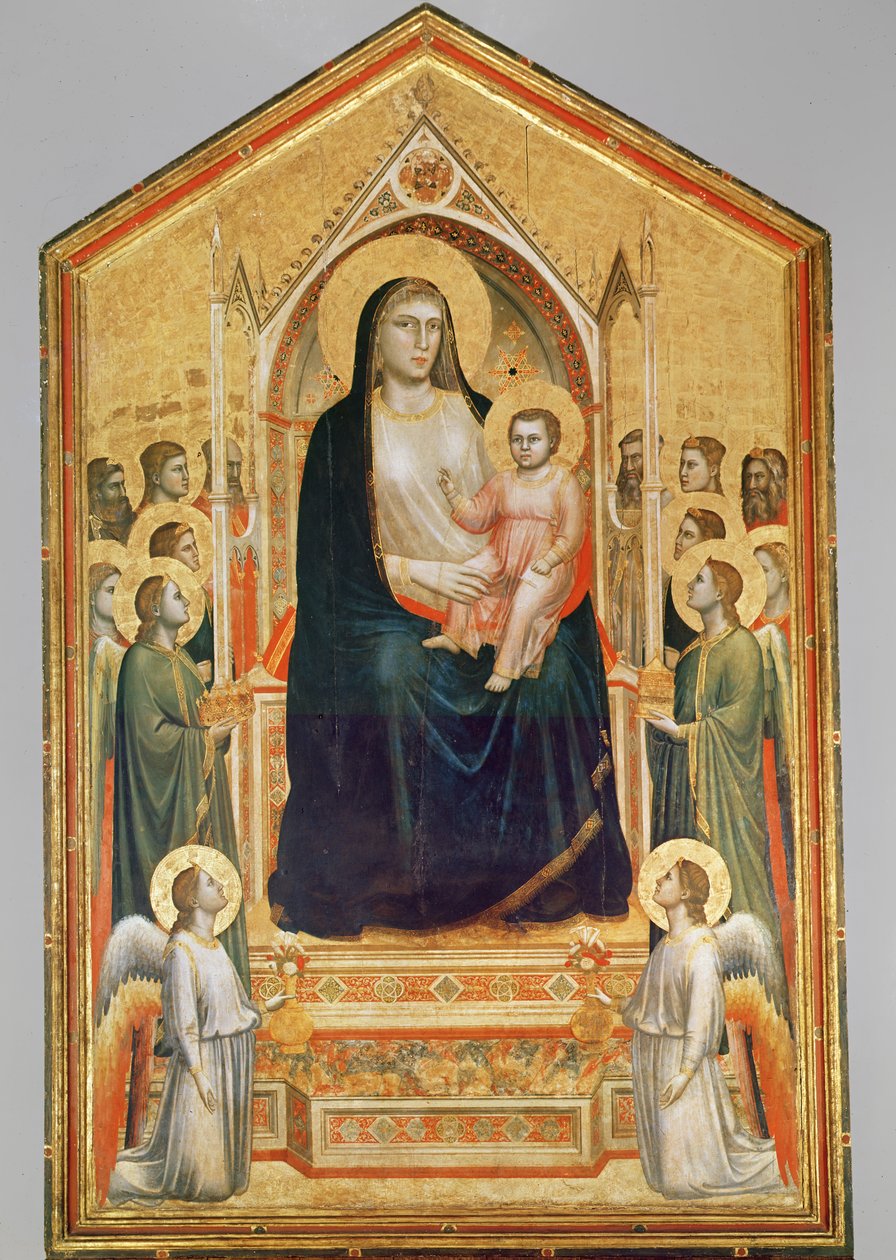 Madone et Enfant en majesté, 1380 (avant restauration) - Giotto di Bondone