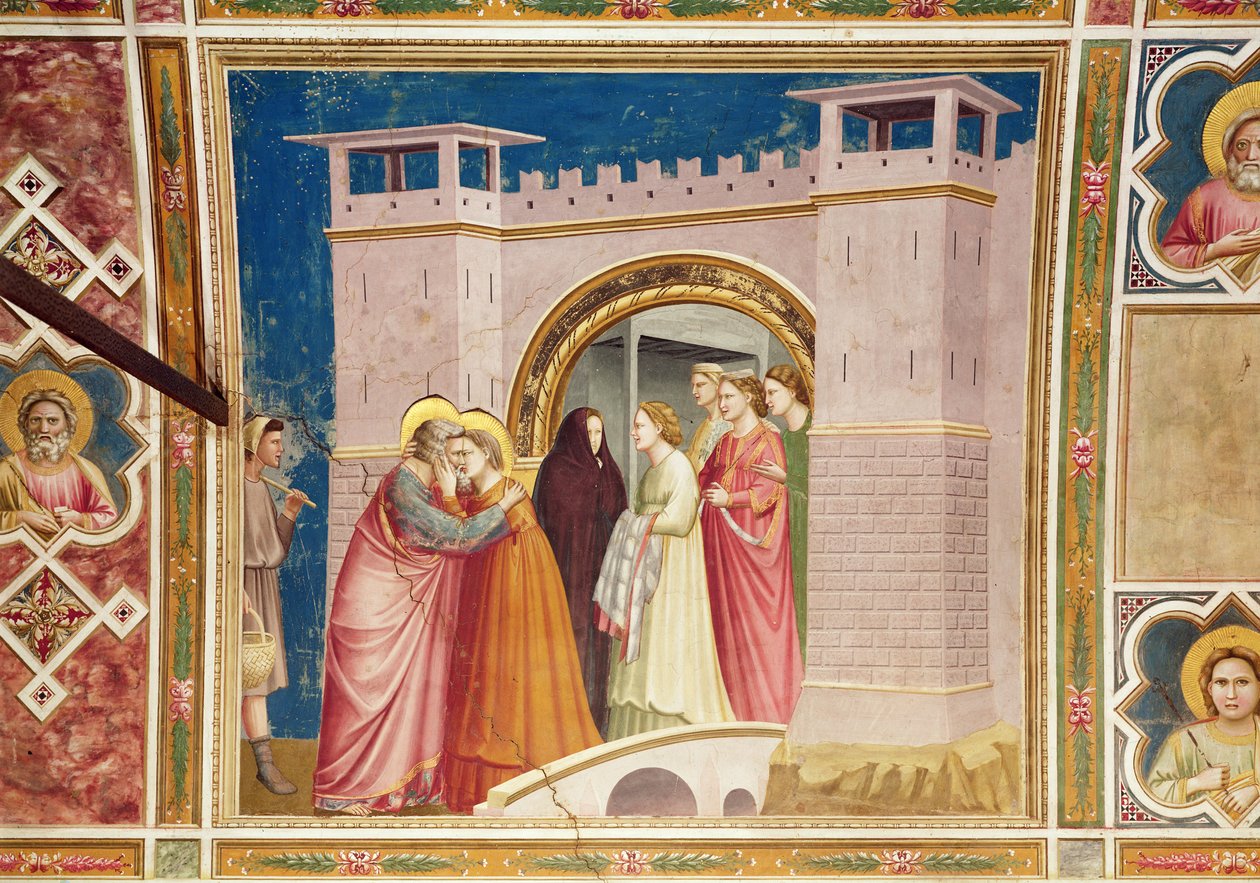 La Rencontre de Joachim et Anne à la Porte Dorée, vers 1305 - Giotto di Bondone