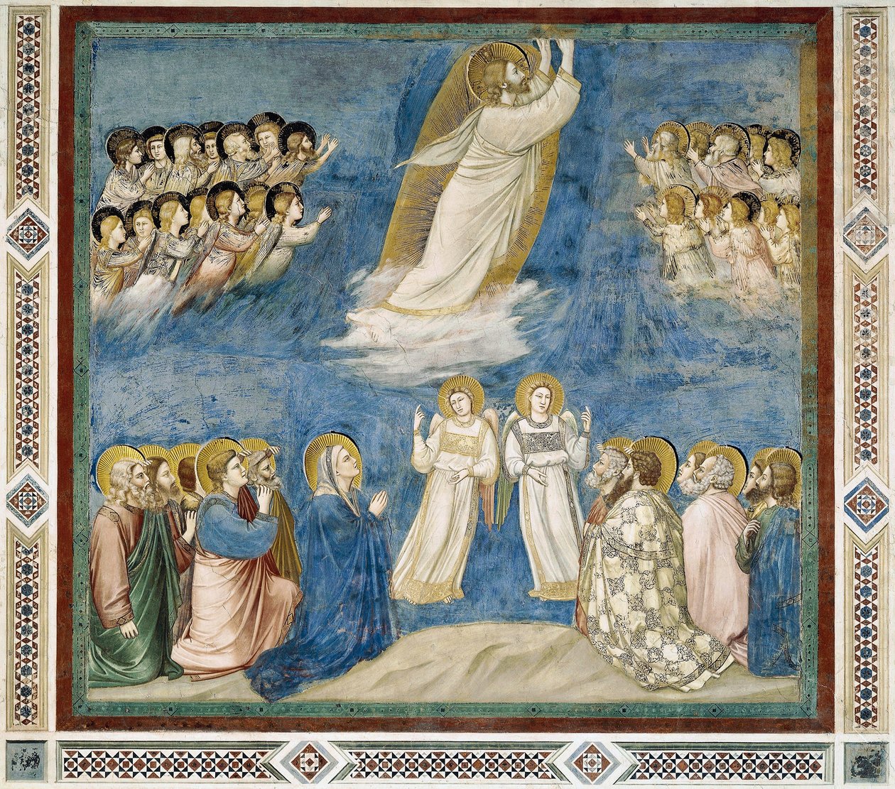 Ascension du Christ, Détail de la Vie et Passion du Christ, par Giotto - Giotto (c.1266 1337)