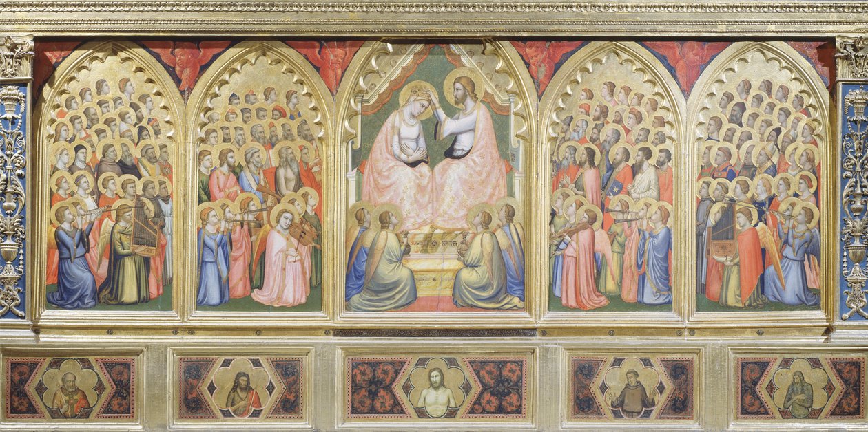 Italie, Florence, Basilique de la Sainte-Croix, Chapelle Bandini Baroncelli, Couronnement de la Vierge - Giotto (c.1266 1337)