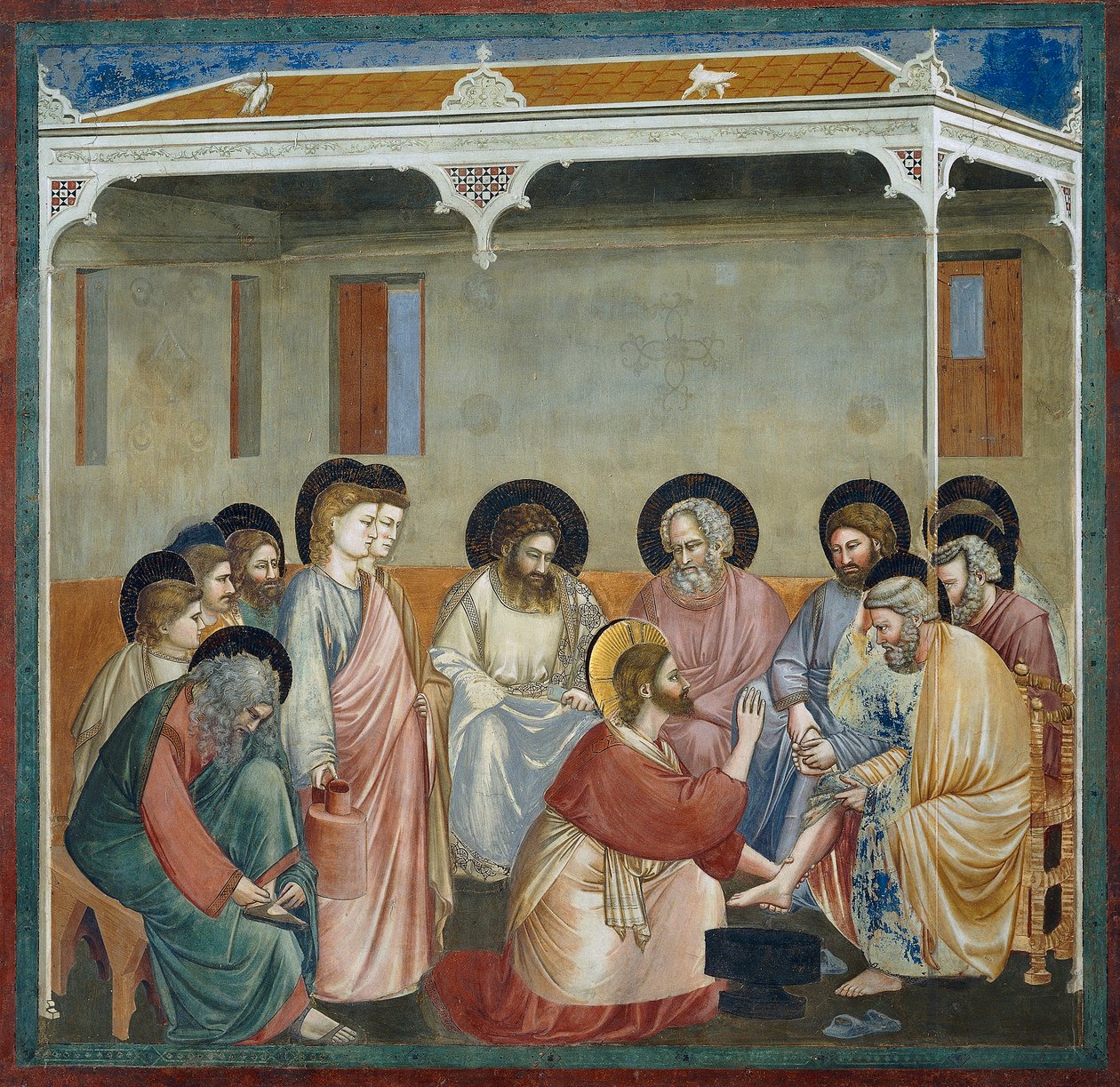 Lavement des pieds, (détail) - Giotto (c.1266 1337)