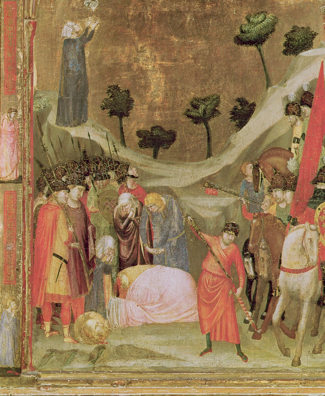 Le martyre de Saint Paul, panneau droit du triptyque Stefaneschi, vers 1320 (tempera sur panneau) (détail) - Giotto di Bondone