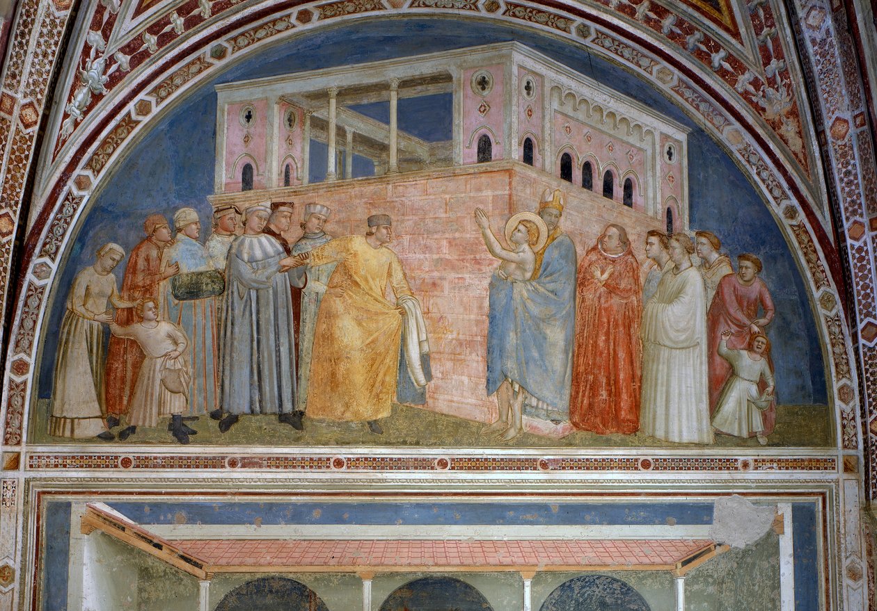 Saint François renonçant à ses biens terrestres, de la chapelle Bardi, vers 1320 - Giotto di Bondone