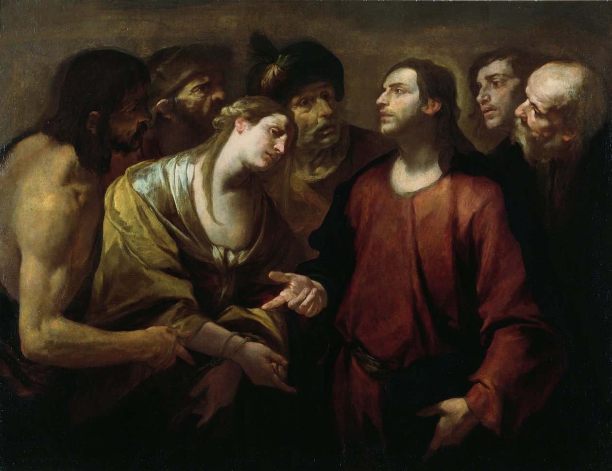 Le Christ et la femme adultère - Giovacchino Assereto