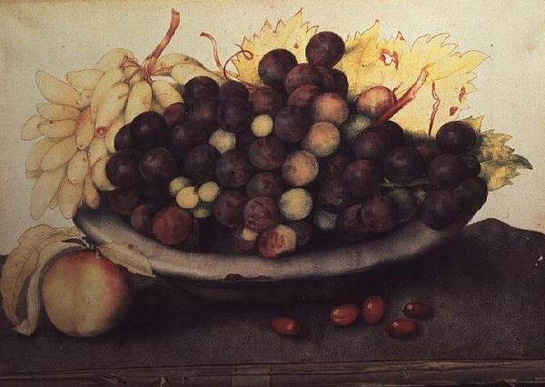 Raisins avec une Pêche - Giovanna Garzoni