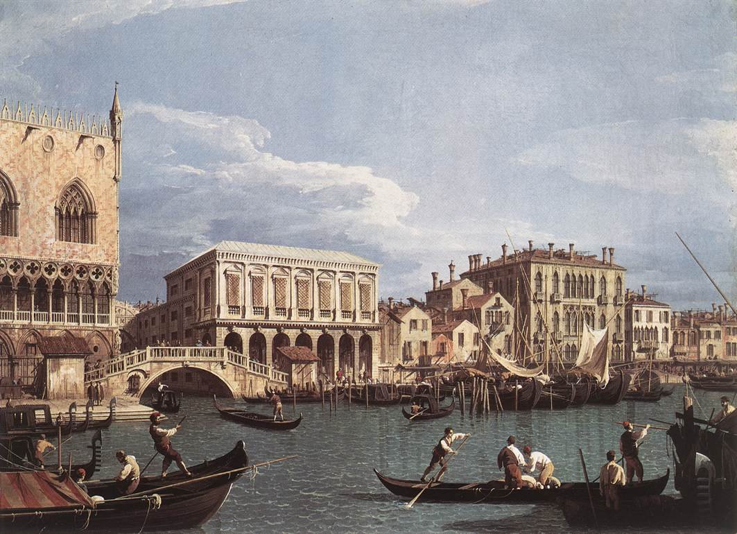 Le Molo et la Riva degli Schiavoni depuis le Bacino di San Marco - Giovanni Antonio Canal