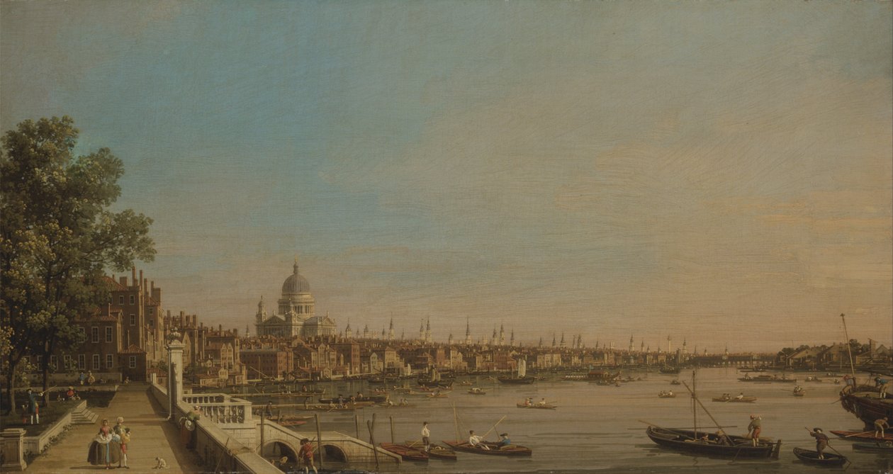 La Tamise depuis la terrasse de Somerset House, en direction de St. Paul - Giovanni Antonio Canal