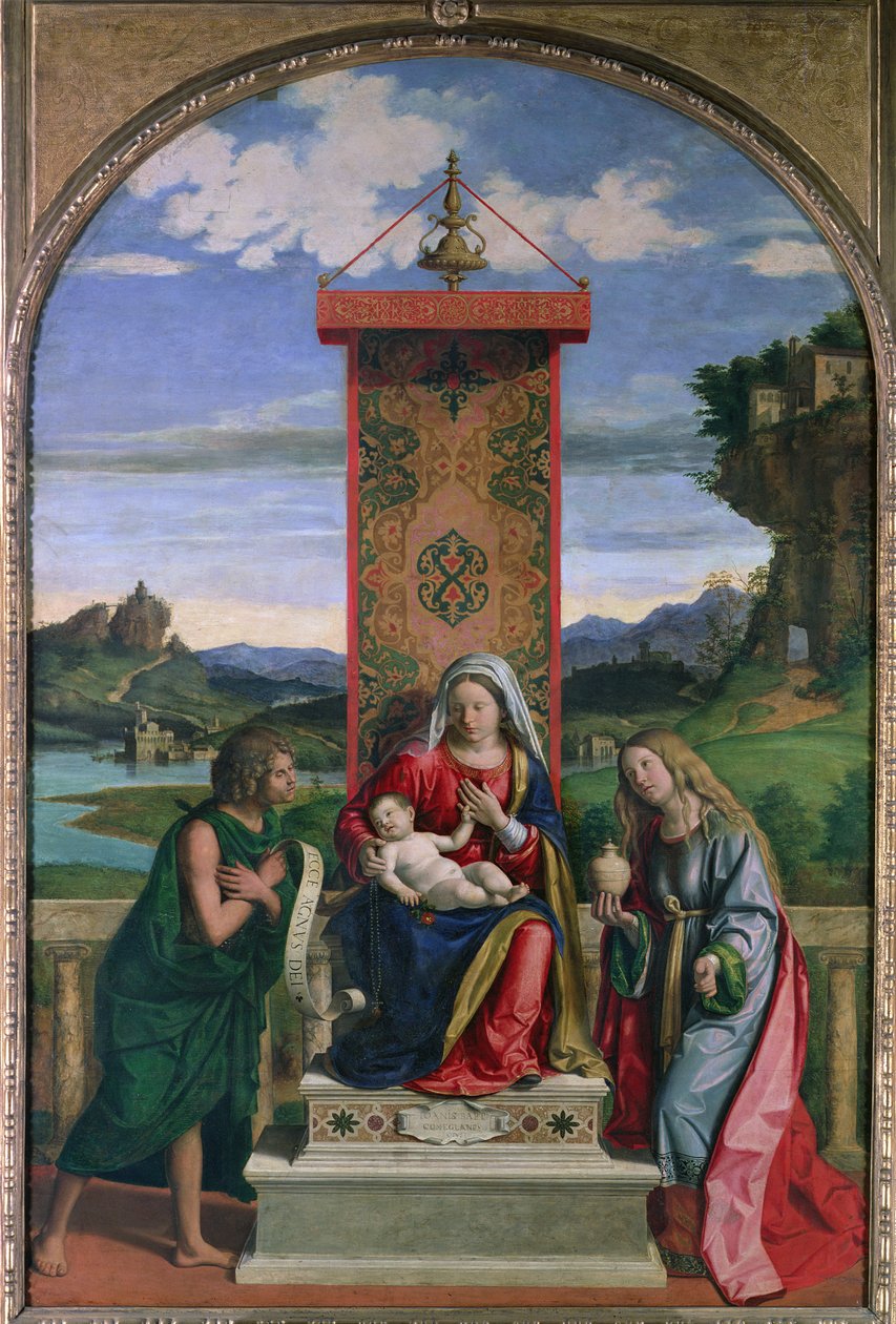 Madone et Enfant avec Saint Jean-Baptiste et Marie-Madeleine - Giovanni Battista Cima da Conegliano