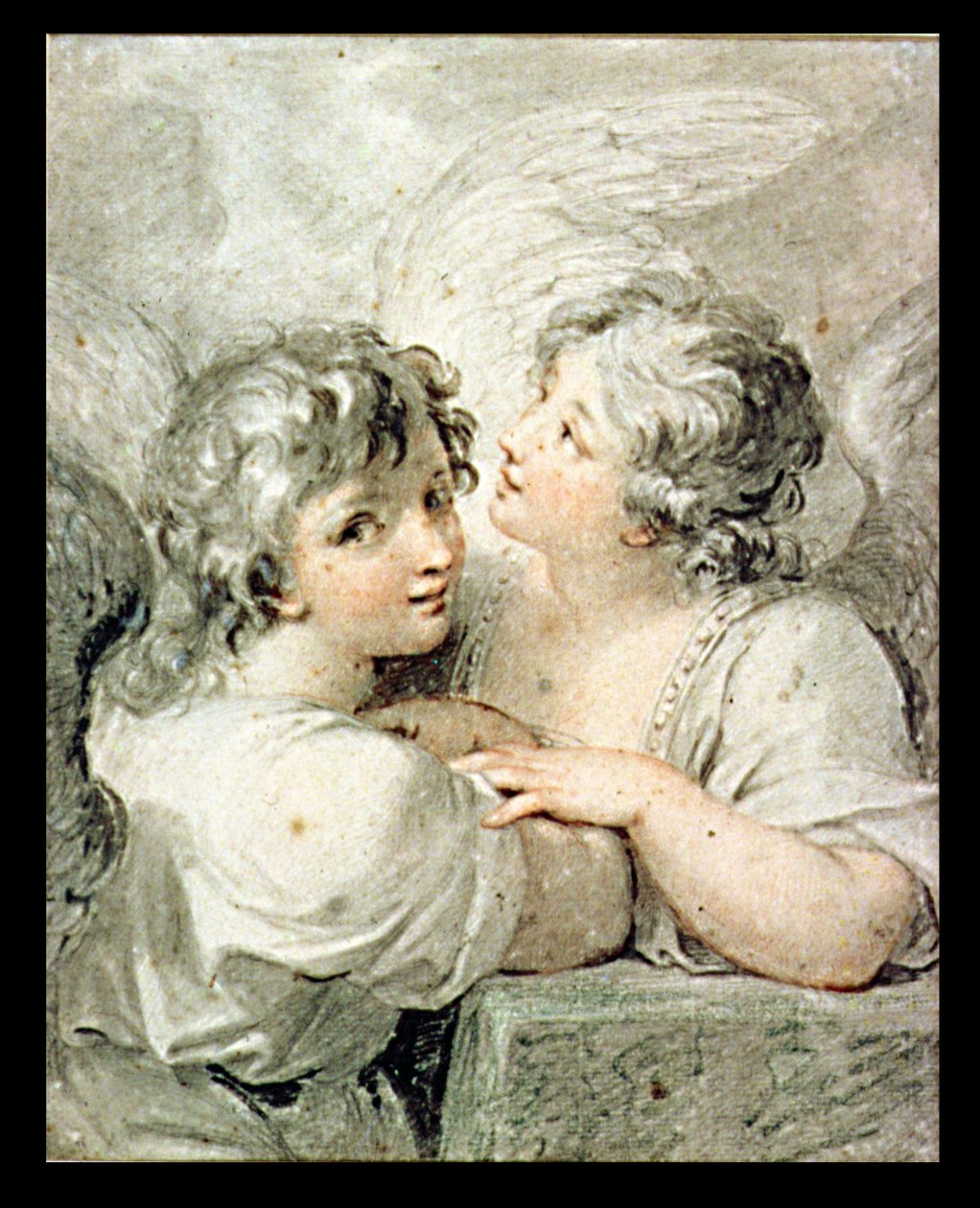 Deux anges, 18ème siècle - Giovanni Battista Cipriani