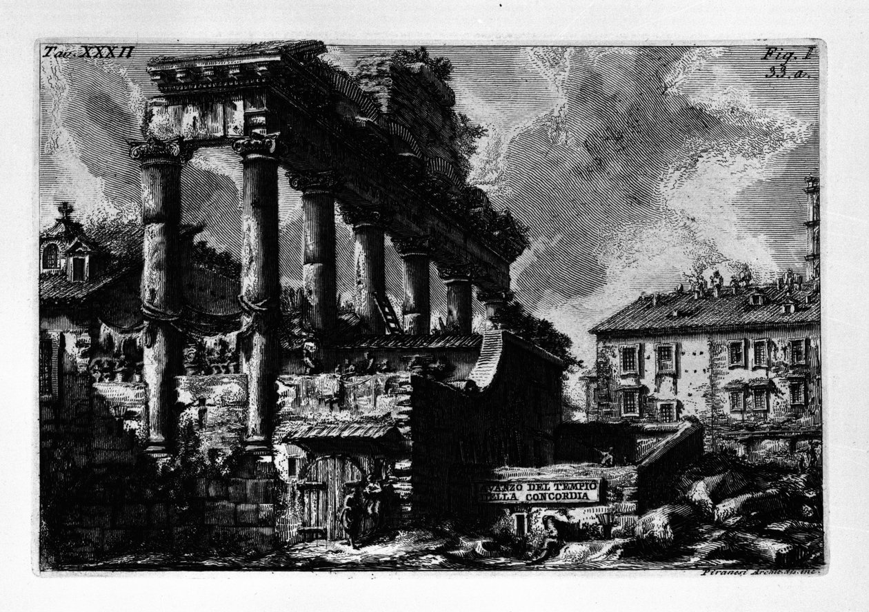 Avazo du temple de la Concorde - Giovanni-Battista Piranesi