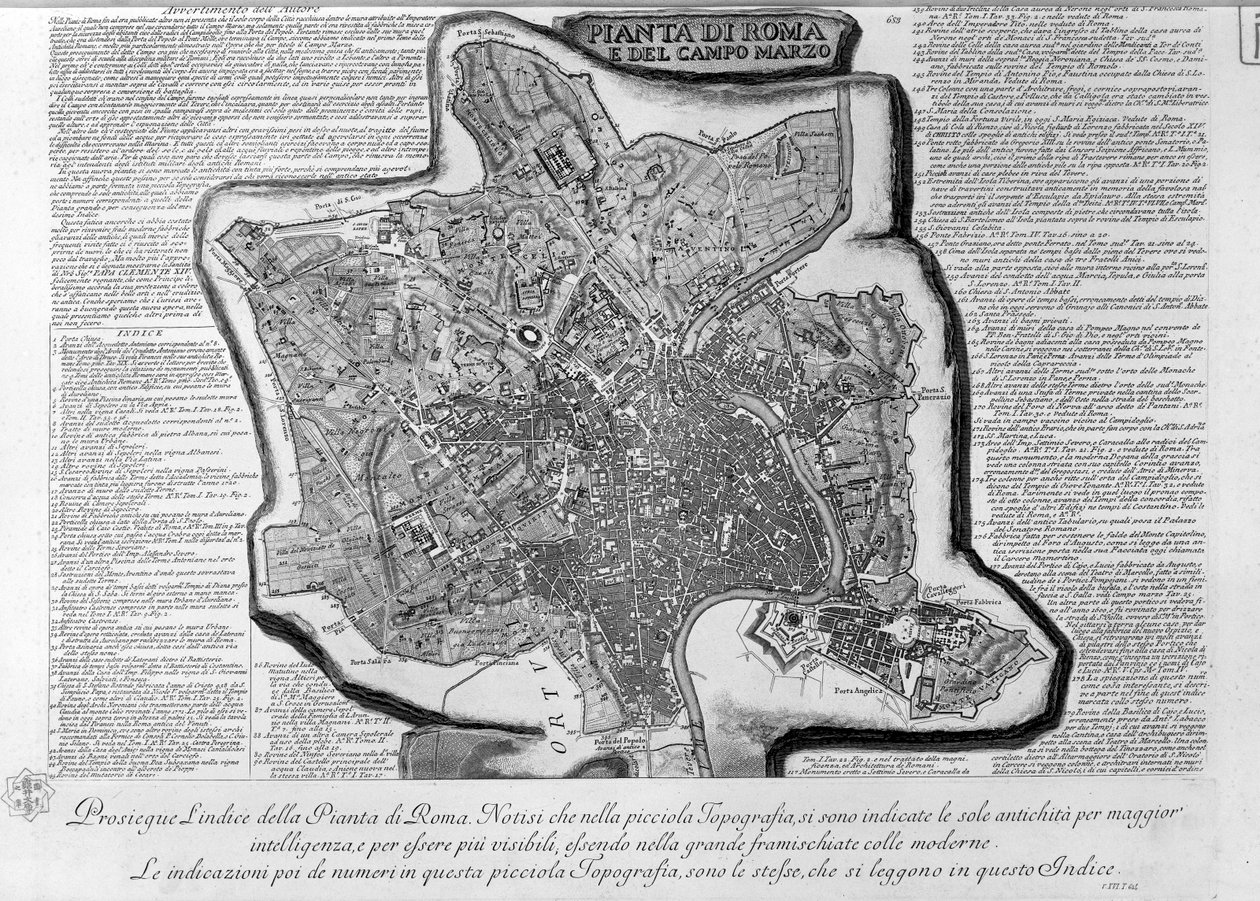 Carte de Rome, partie 1 - Giovanni Battista Piranesi