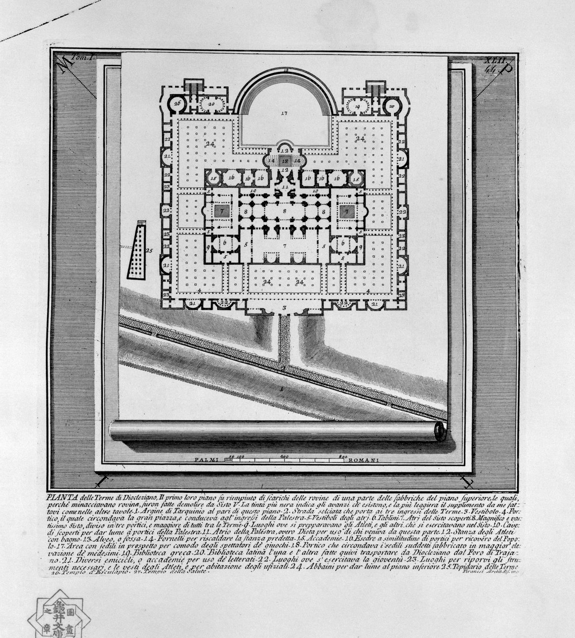 Plan des Thermes de Dioclétien (Rome) - Giovanni Battista Piranesi