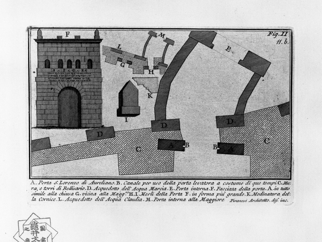 Porta S. Lorenzo di Aureliano - Giovanni-Battista Piranesi