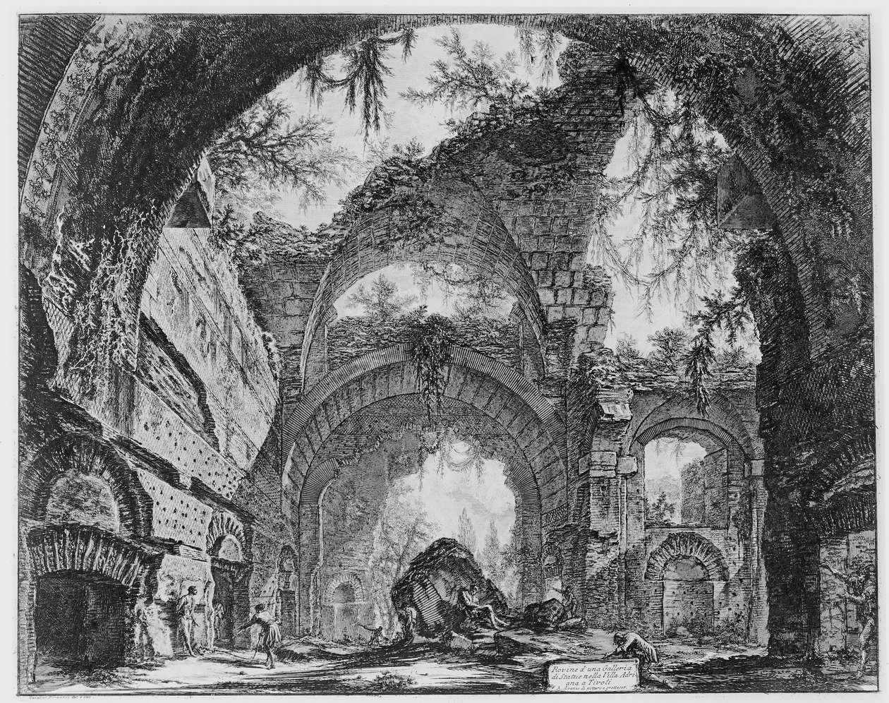Galerie en ruine de la Villa Adriana à Tivoli - Giovanni Battista Piranesi