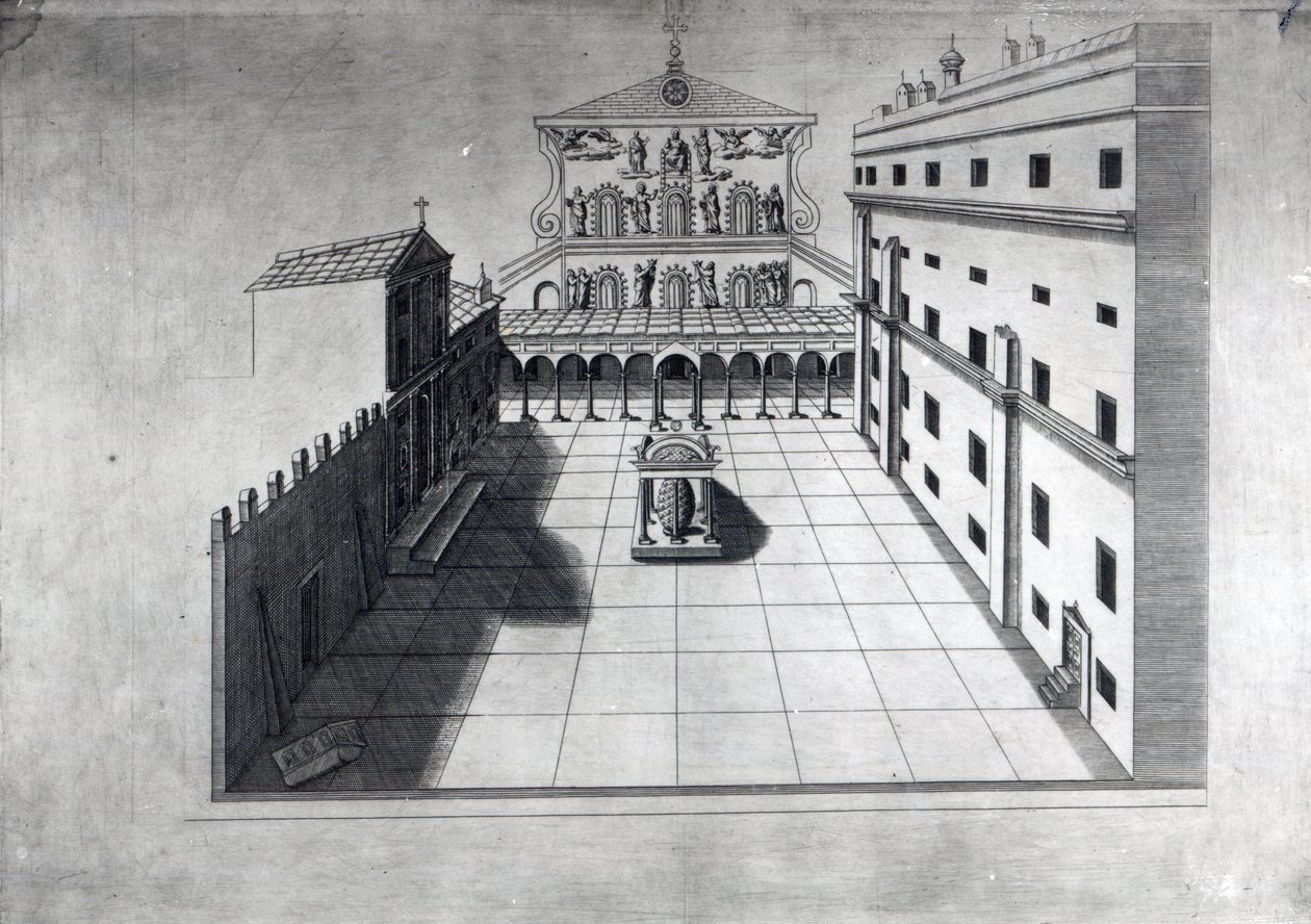 La cour du Belvédère dans l